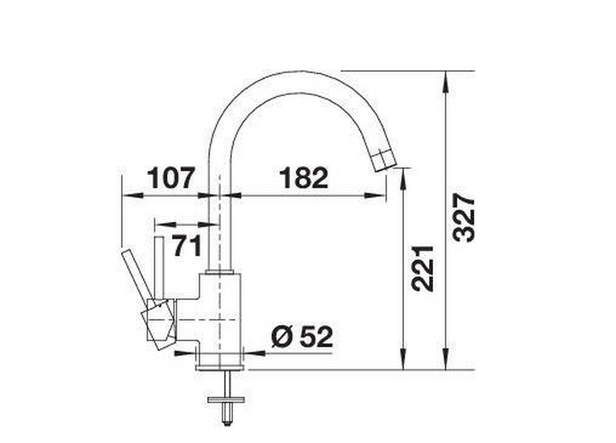 KÜCHENARMATUR 526966  - Chromfarben/Weiß, Basics, Metall (10,6/32,7/22cm) - Blanco