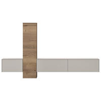 WOHNWAND  in Grau, Eichefarben  282/160/37 cm  - Eichefarben/Grau, Design, Holzwerkstoff (282/160/37cm) - Celina Home