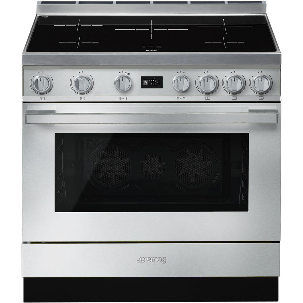 Smeg Herd Portofino Edelstahl 90x90x60 cm