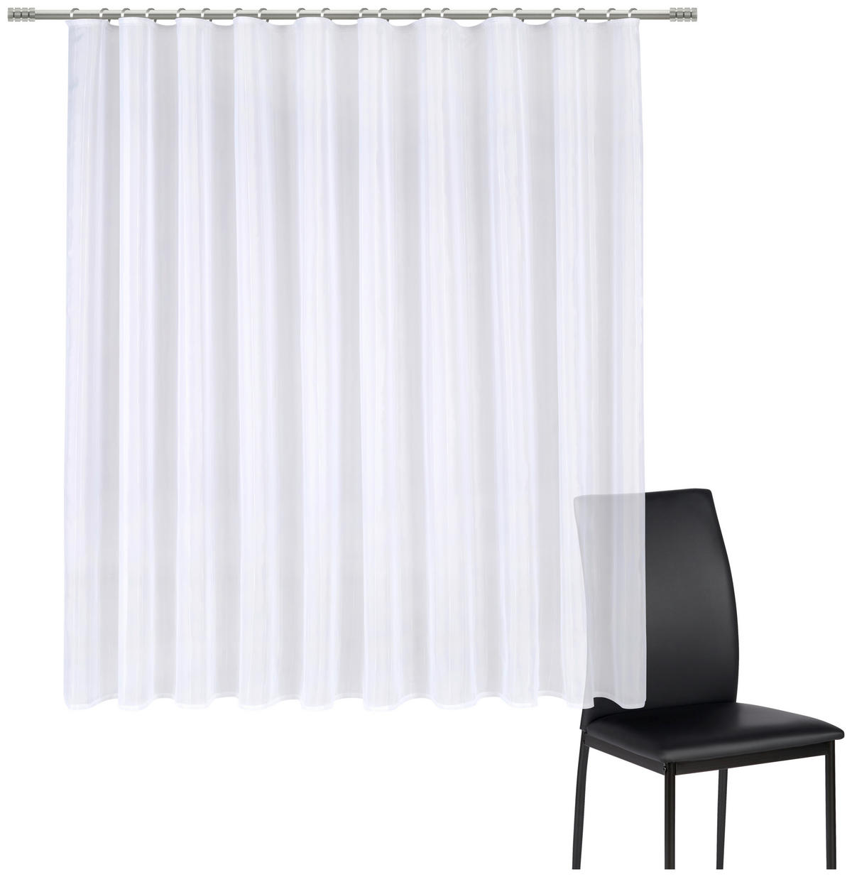 GARDINLÄNGD transparent  - vit, Basics, textil (300/145cm) - Esposa