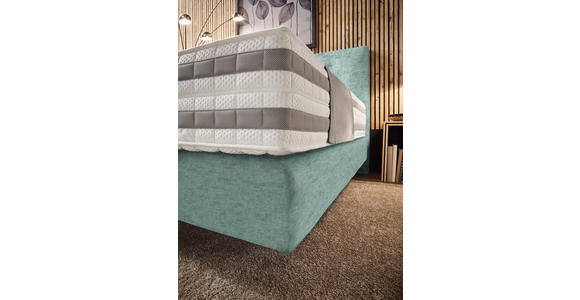 BOXSPRINGBETT 160/200 cm  in Türkis  - Türkis, KONVENTIONELL, Holz/Textil (160/200cm) - Dieter Knoll