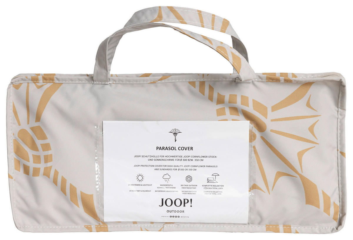 SCHIRMHÜLLE Weiß, Beige   - Beige/Weiß, Basics, Textil (30-50/190/30-50cm) - Joop!