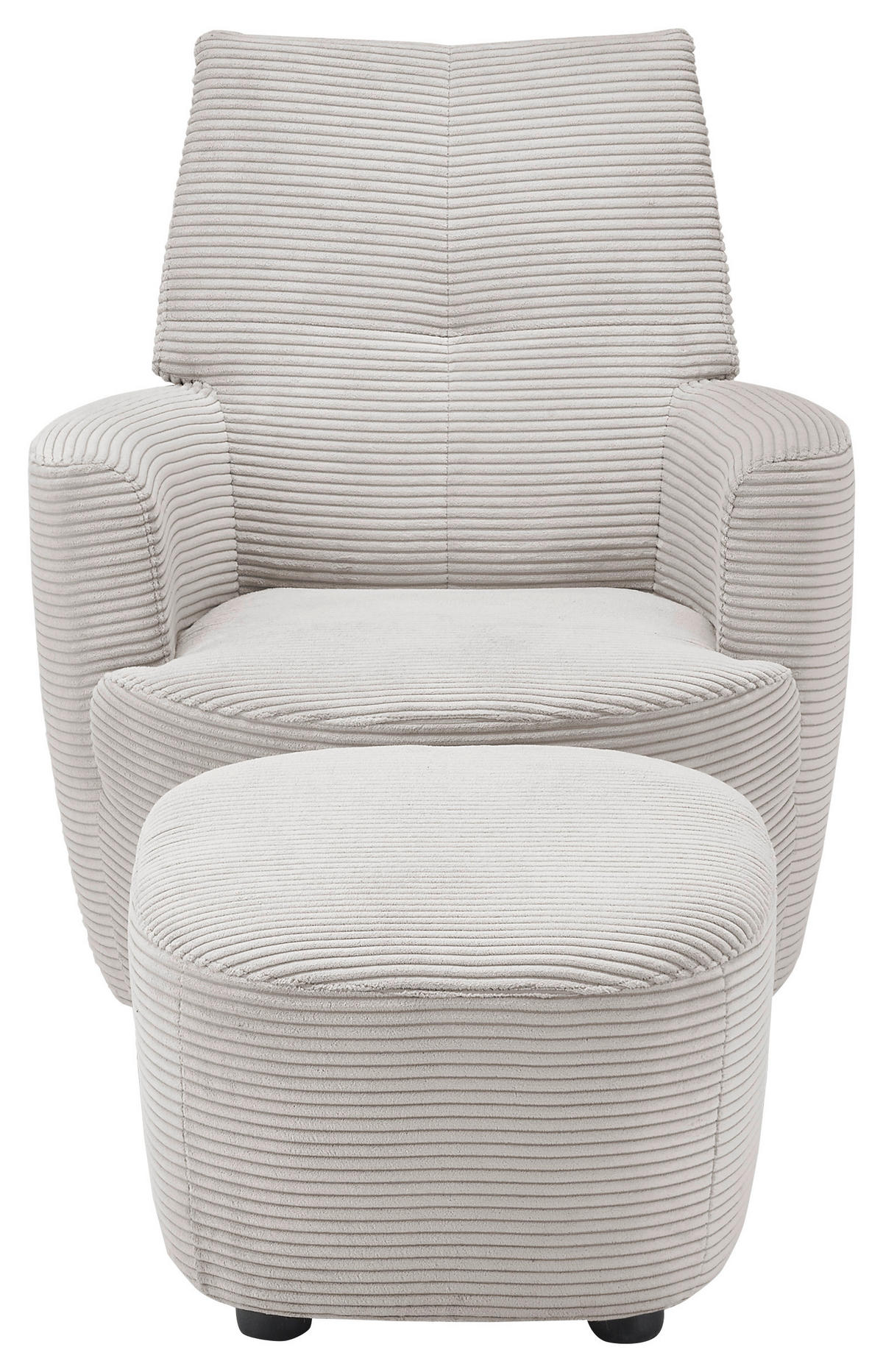 SESSEL Cord Hellgrau    - Hellgrau/Schwarz, Design, Textil/Metall (80/96/88cm) - SetOne by Musterring