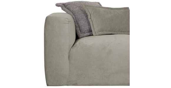 ECKSOFA in Chenille Hellgrau  - Hellgrau/Schwarz, Design, Kunststoff/Textil (280/175cm) - Landscape