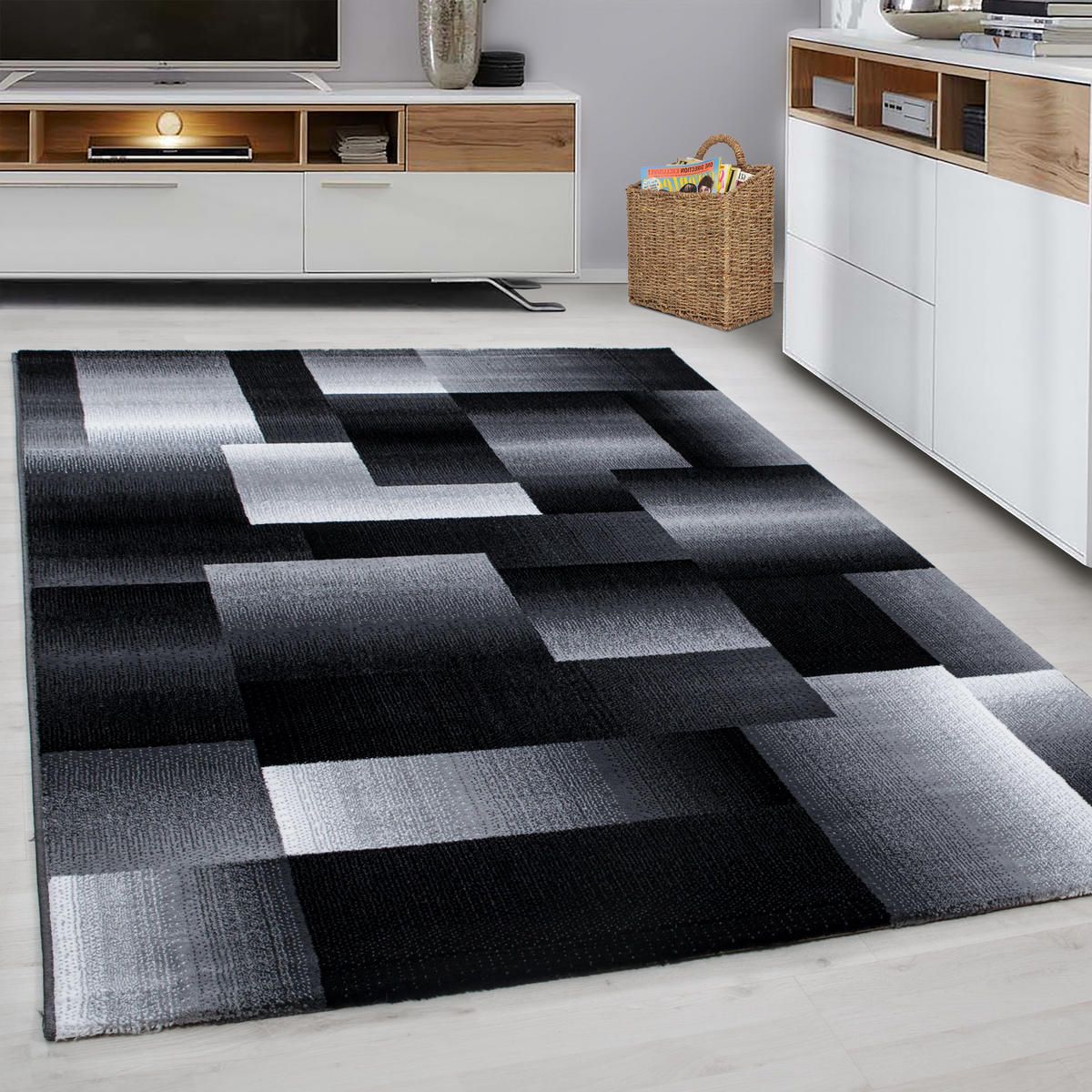 LÄUFER 80/300 cm Miami  - Schwarz, Trend, Textil (80/300cm) - Novel