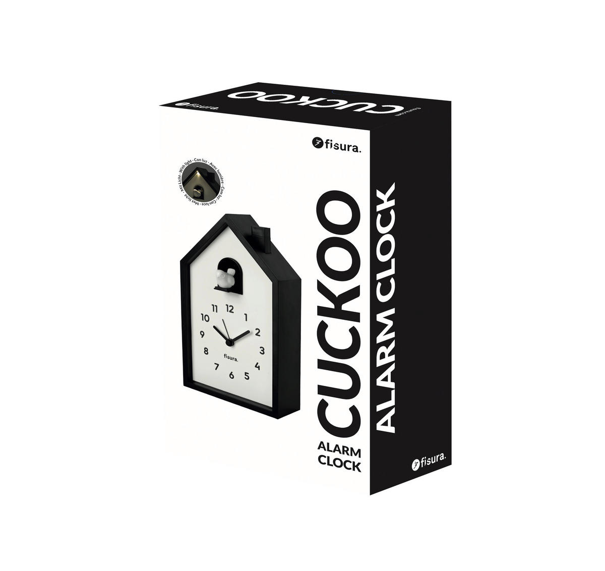 UHR Schwarz, Weiß  - Schwarz/Weiß, Design, Kunststoff/Metall (12/20,5/6cm)