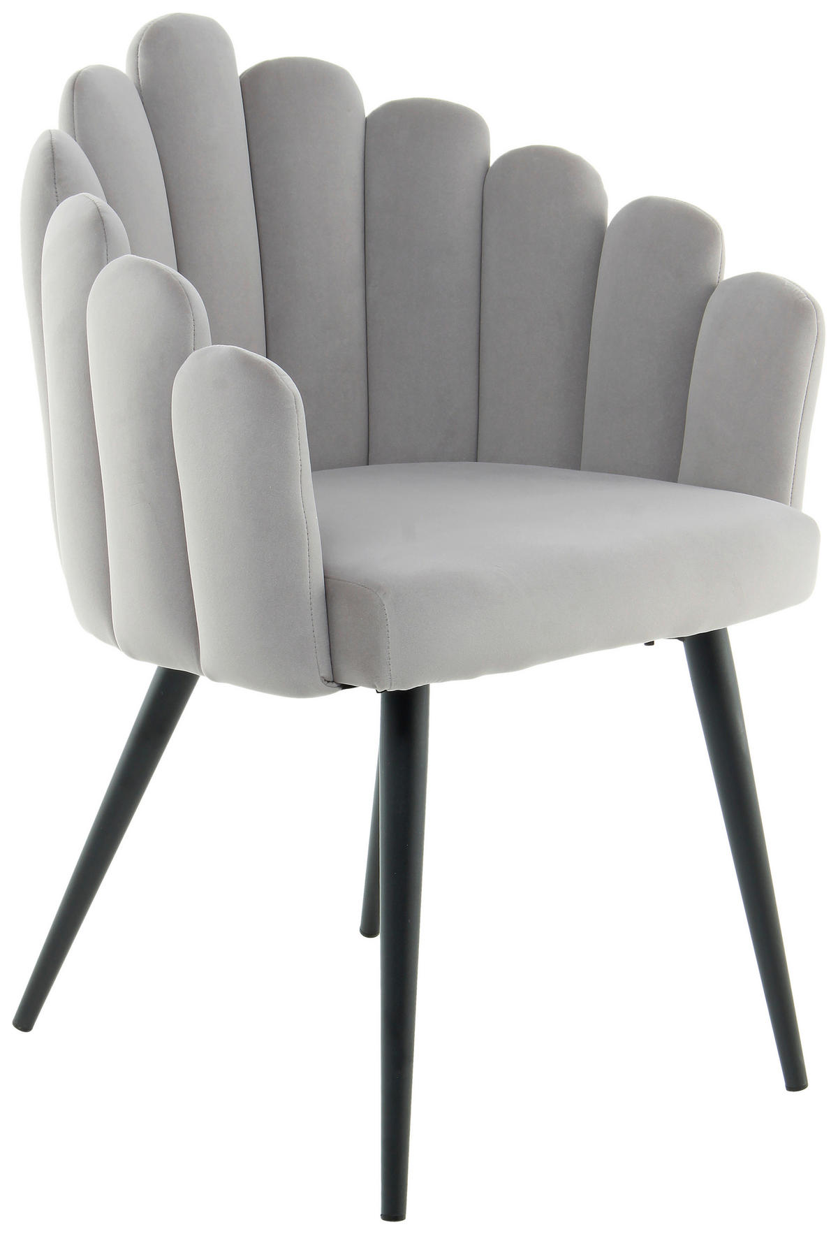 STOLIČKA S PODRÚČKAMI, zamat, sivá - čierna/sivá, Modern, kov/textil (61/85/58cm) - MID.YOU