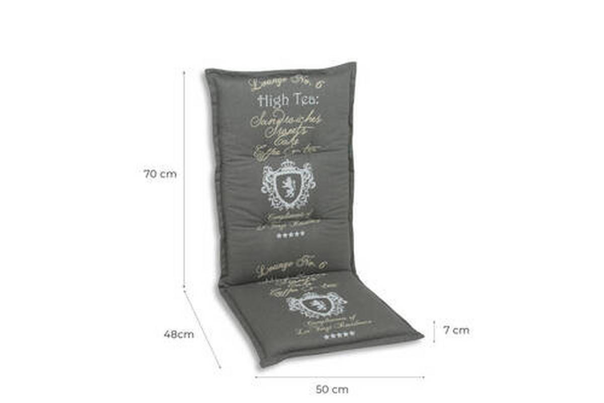 SESSELAUFLAGENSET  - Grau, MODERN, Textil (50/7/120cm)