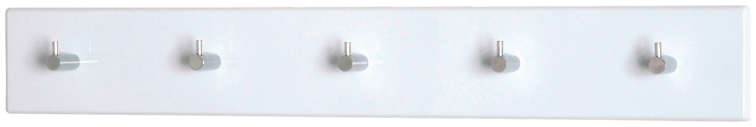 VEŠIAKOVÁ LIŠTA - biela/chrómová, Design, kov/kompozitné drevo (57/8/5cm) - Boxxx