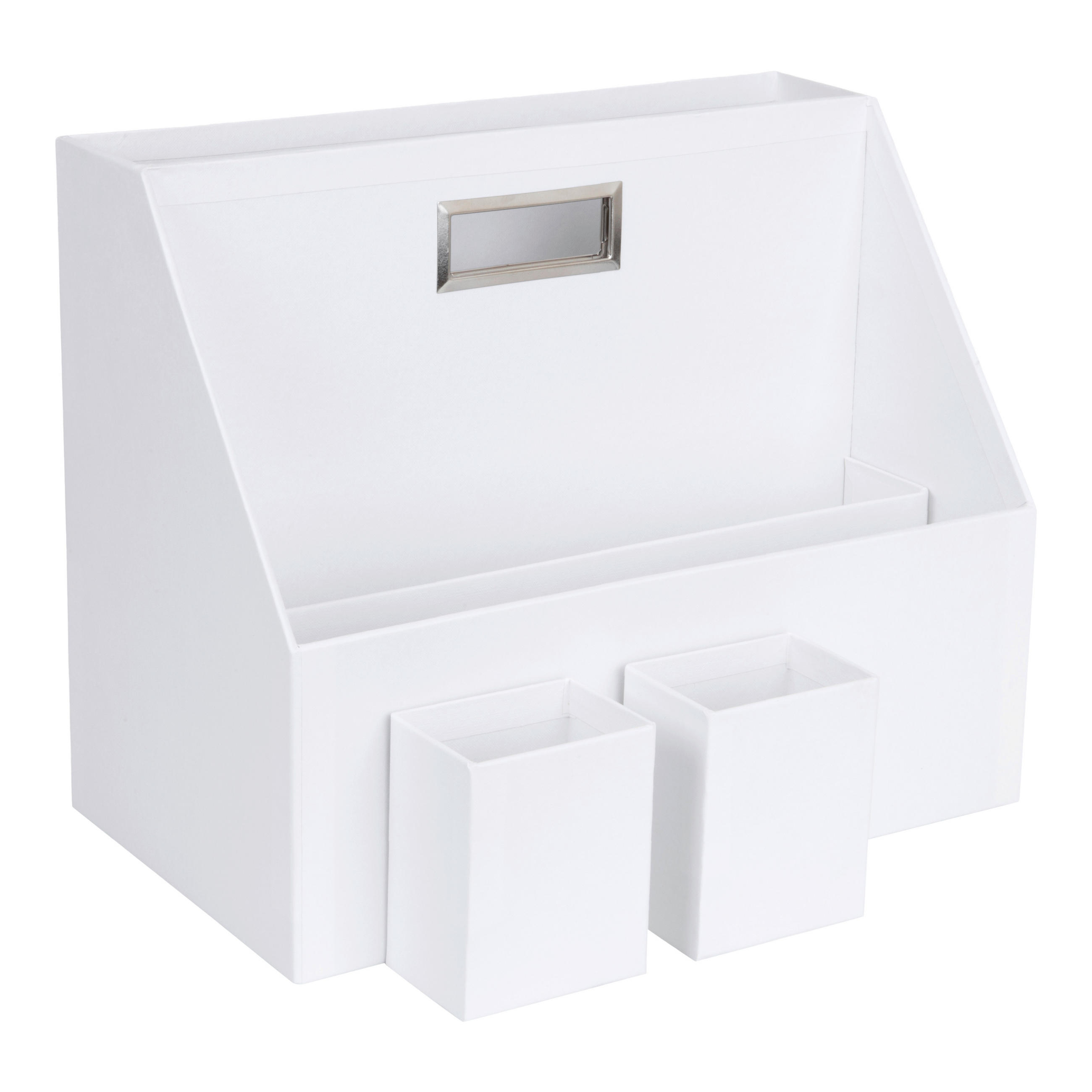 SCHREIBTISCHSET Papier, Karton Weiß  - Weiß, Basics, Karton/Papier (35/28/20cm)