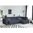 ECKSOFA Blau Struktur  - Blau/Schwarz, Design, Kunststoff/Textil (284/205cm) - Xora
