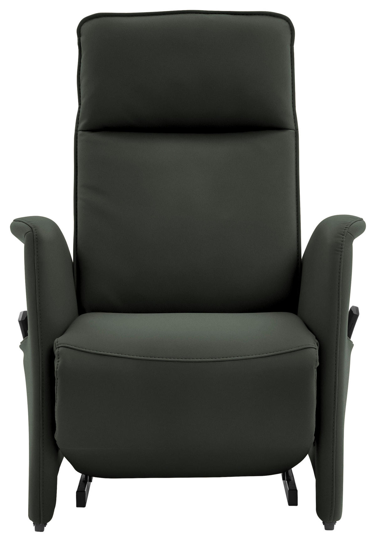 FERNSEHSESSEL in Dunkelgrün  - Dunkelgrün/Schwarz, Design, Leder/Kunststoff (79/114/87-176cm) - Valdera