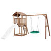 SPIELTURM 356,6/241,9/349 cm  - Braun/Weiß, KONVENTIONELL, Holz/Kunststoff (356,6/241,9/349cm) - Ambia Garden