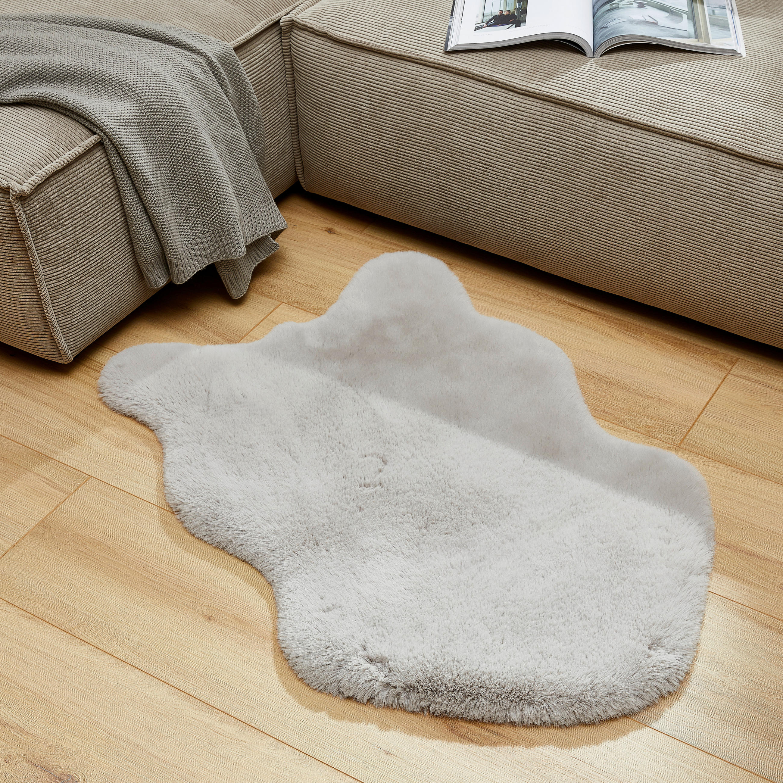 UMĚLÁ KOŽEŠINA, 60/90 cm, barvy stříbra - barvy stříbra, Trend, textil (60/90cm) - Novel
