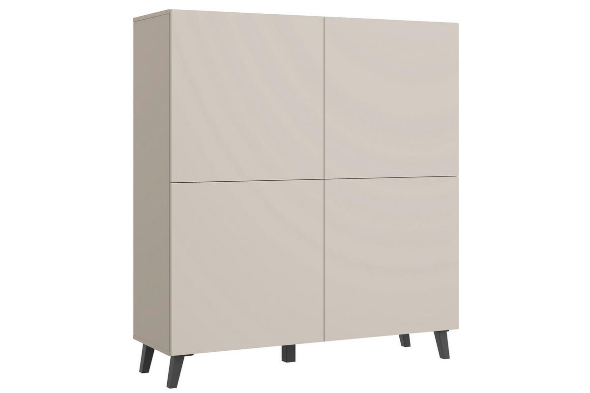 HIGHBOARD  in 120/128/39 cm  - Kaschmir/Beige, Design, Holzwerkstoff/Kunststoff (120/128/39cm) - Livetastic