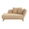 RÉCAMIERE in Flachgewebe Beige  - Eichefarben/Beige, Modern, Holz/Textil (205/74-87/94cm) - Bali