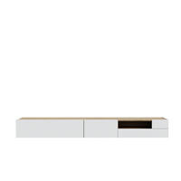 COMODĂ TV 269,4/32,2/41 cm  - culoare lemn stejar/gri, Konventionell, plastic/material pe bază de lemn (269,4/32,2/41cm) - Hom`in