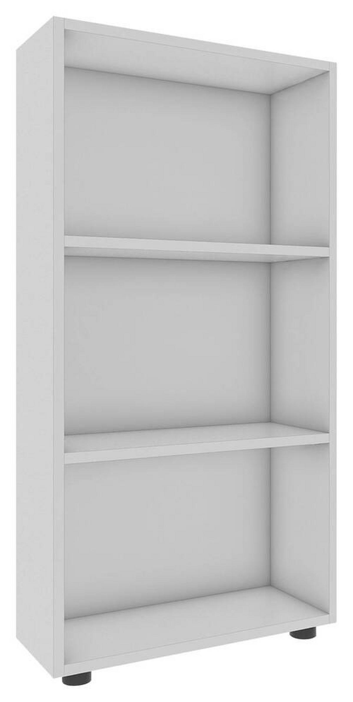 REGAL  56/108/20 cm Weiss  - Weiss/Schwarz, Modern, Holzwerkstoff/Kunststoff (56/108/20cm) - MID.YOU