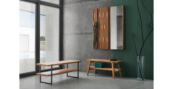 GARDEROBENBANK  in 100/45/40 cm  - Eichefarben, Natur, Holz (100/45/40cm) - Linea Natura