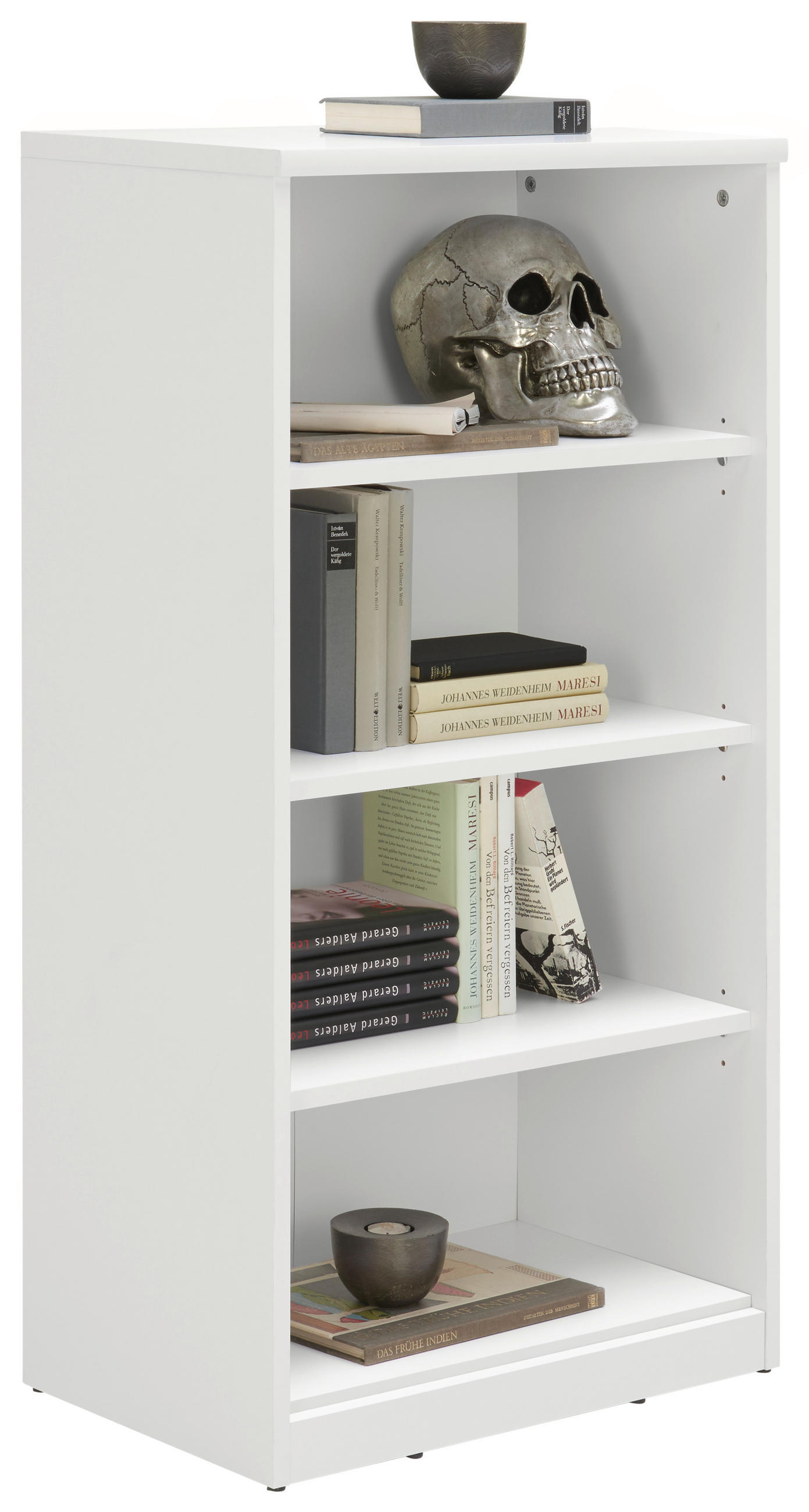 REGAL 55/110/36 cm Weiss - Weiss/Schwarz, Konventionell, Holzwerkstoff (55/110/36cm) - Xora