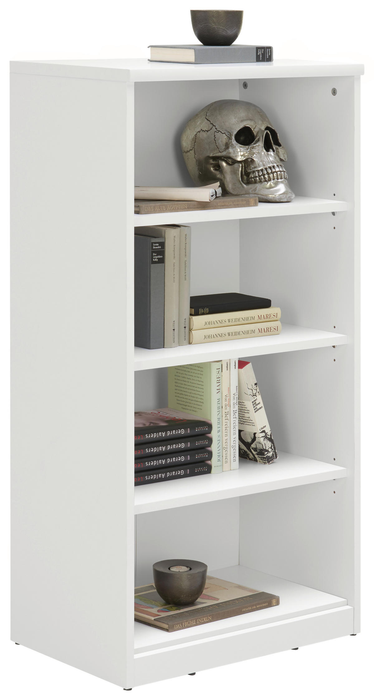 REGÁL, biela, 55/110/36 cm - čierna/biela, Konventionell, kompozitné drevo (55/110/36cm) - Xora