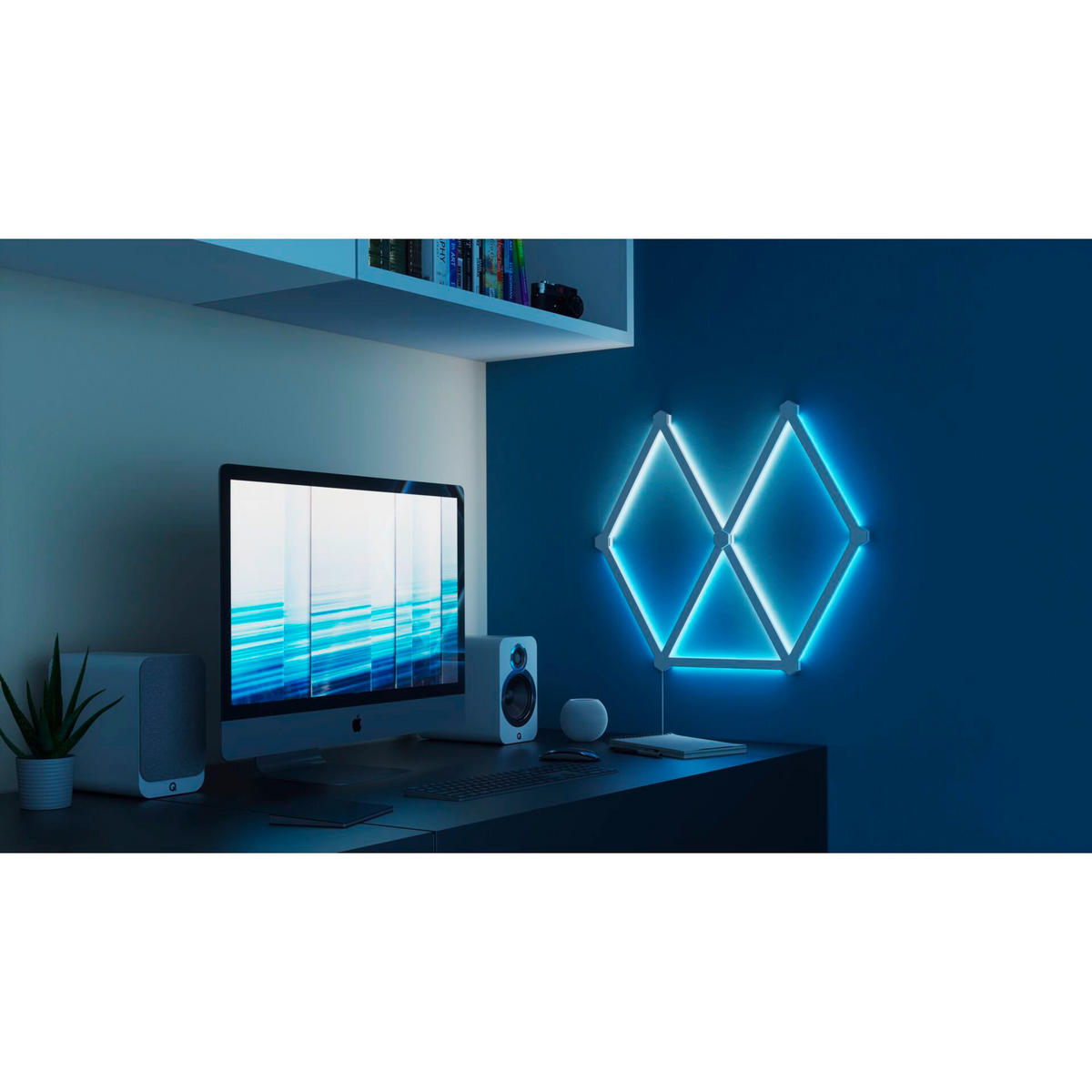 NANOLEAF LINES 9ER SET NANOLEAF 28/0,8/2 cm   - Weiß, Basics, Kunststoff (28/0,8/2cm) - P & B