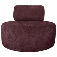 SESSEL in Struktur Bordeaux  - Bordeaux/Schwarz, Basics, Textil/Metall (88/70/88cm) - Livetastic
