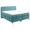 BOXBETT 180/200 cm,  in Petrol, Bettkasten, Topper, Matratzen, H2 = mittel  - Petrol/Schwarz, KONVENTIONELL, Kunststoff/Textil (180/200cm) - Hom`in