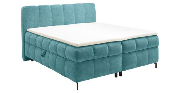 BOXBETT 180/200 cm  in Petrol  - Petrol/Schwarz, KONVENTIONELL, Kunststoff/Textil (180/200cm) - Hom`in