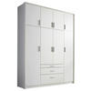DREHTÜRENSCHRANK  in Weiß  - Silberfarben/Weiß, Design, Holzwerkstoff/Kunststoff (185/231/56cm) - Rauch Möbel