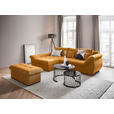 ECKSOFA Senfgelb Flachgewebe  - Senfgelb/Schwarz, Design, Kunststoff/Textil (175/278cm) - Xora