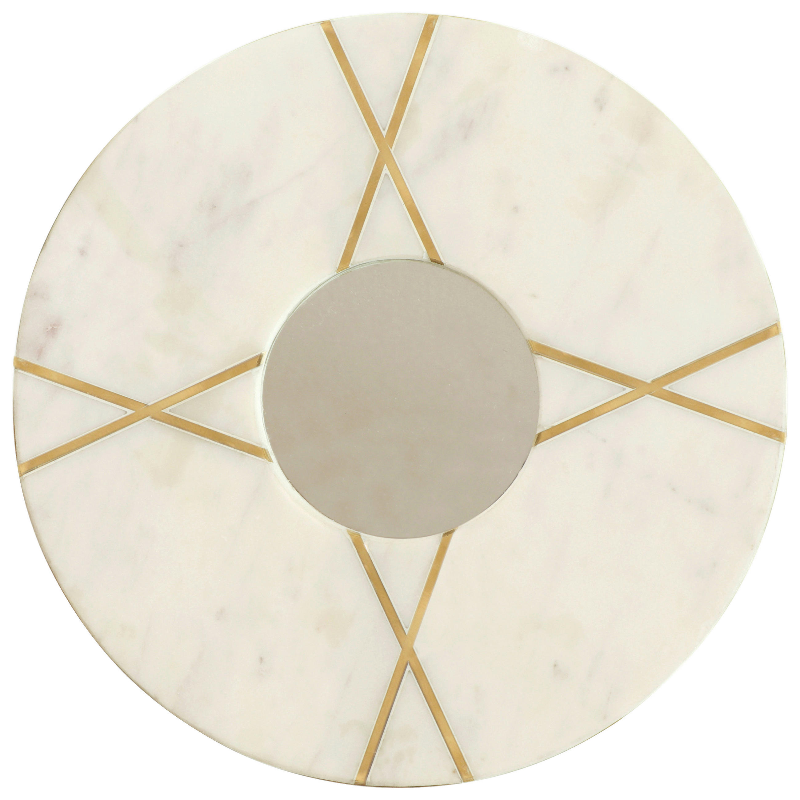 WANDSPIEGEL Creme  - Goldfarben/Creme, Basics, Glas/Holzwerkstoff (30/30/2cm) - Kayoom