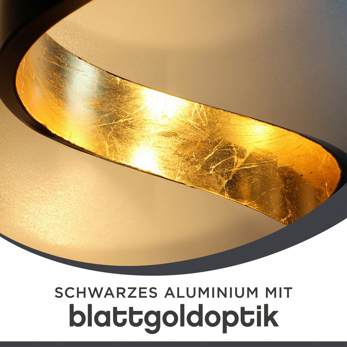 LED-HÄNGELEUCHTE Helix   - Goldfarben/Schwarz, Design, Metall (120/125/13,5cm)