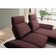 ECKSOFA  in Flachgewebe Bordeaux  234/155 cm  - Bordeaux/Schwarz, Design, Textil/Metall (234/155cm) - Dieter Knoll