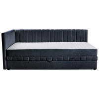 SCHLAFSOFA in Struktur Schwarz  - Schwarz, Design, Holz/Holzwerkstoff (212/83/99cm) - MID.YOU