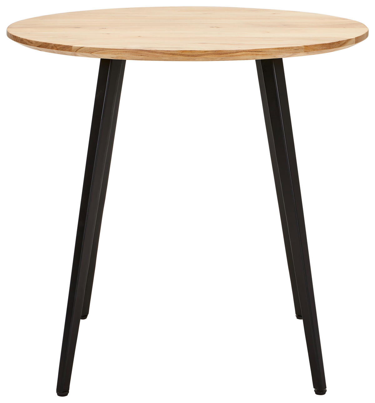 ESSTISCH in Holz, Metall 80/80/76 cm  - Schwarz/Akaziefarben, Natur, Holz/Metall (80/80/76cm) - Xora