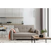 SCHLAFSOFA in Chenille Hellbraun  - Hellbraun/Silberfarben, Design, Kunststoff/Textil (155/105/75cm) - MID.YOU
