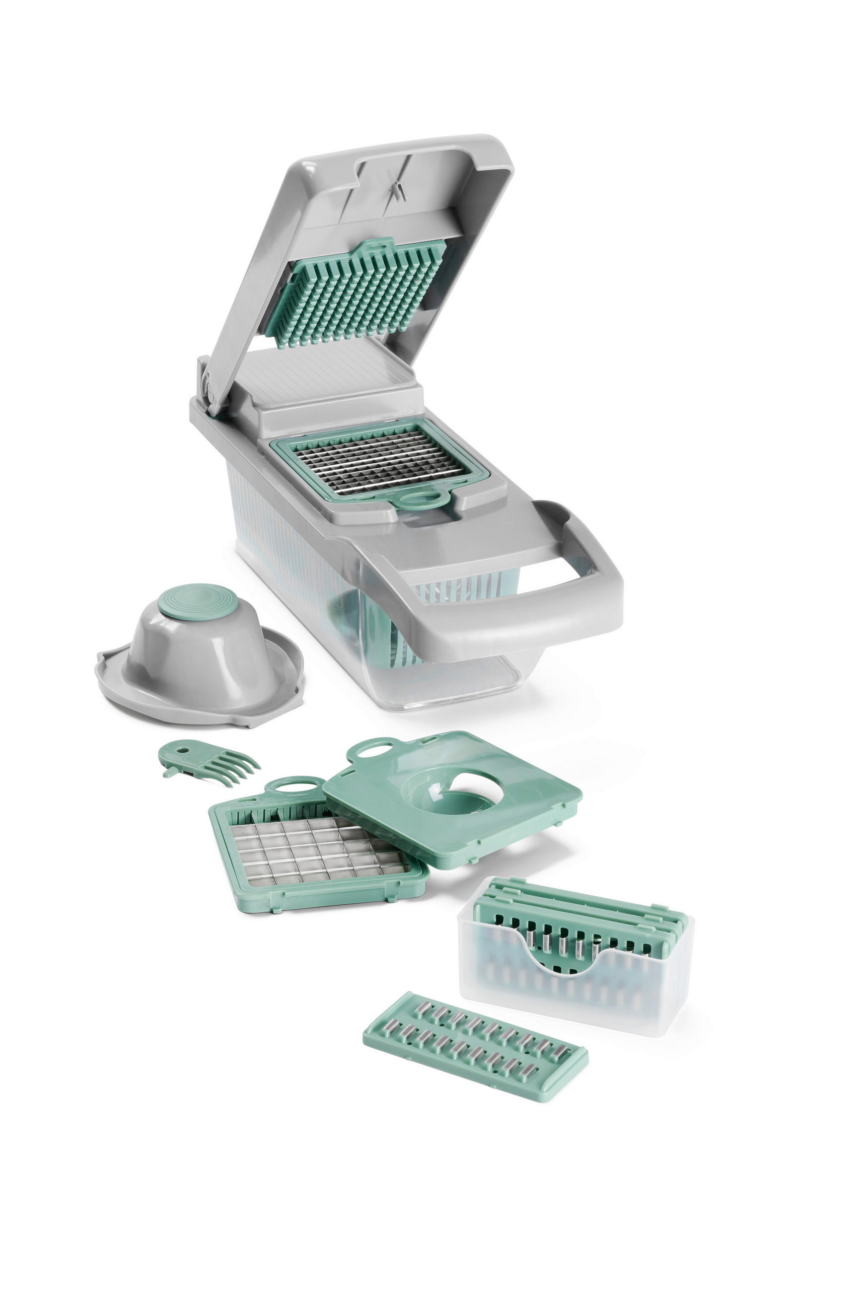 KUCHYŇSKÝ KRÁJEČ - šedá/zelená, Basics, kov/plast - Homeware Profession.