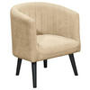 COCKTAILSESSEL Mikrovelours Sandfarben    - Sandfarben/Schwarz, Basics, Holz/Textil (61/82/58cm) - Livetastic