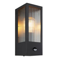 AUßENLEUCHTE Gundula 12/15,4/32 cm   - Klar/Schwarz, Basics, Glas/Metall (12/15,4/32cm) - Globo