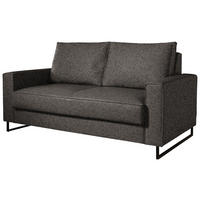 SCHLAFSOFA  in Flachgewebe Braun  - Schwarz/Braun, Design, Textil/Metall (174/90/95cm) - Bali