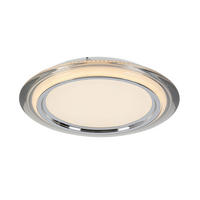 LED-DECKENLEUCHTE   - Chromfarben/Transparent, Design, Kunststoff/Metall (45cm) - Novel