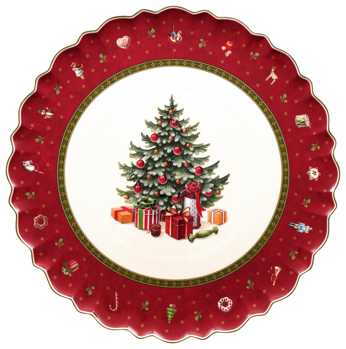 KROŽNIK ZA TORTO  Toy's Delight      33 cm       - rdeča/zelena, Trendi, keramika (33cm) - Villeroy & Boch