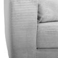 ECKSOFA Hellgrau Cord  - Hellgrau/Schwarz, KONVENTIONELL, Holz/Textil (212/155cm) - Carryhome