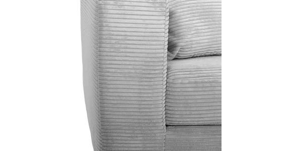 ECKSOFA Hellgrau Cord - Hellgrau/Schwarz, KONVENTIONELL, Holz/Textil (212/155cm) - Carryhome