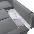 ECKSOFA in Velours Grau  - Schwarz/Grau, Basics, Holz/Textil (161/260cm) - Carryhome