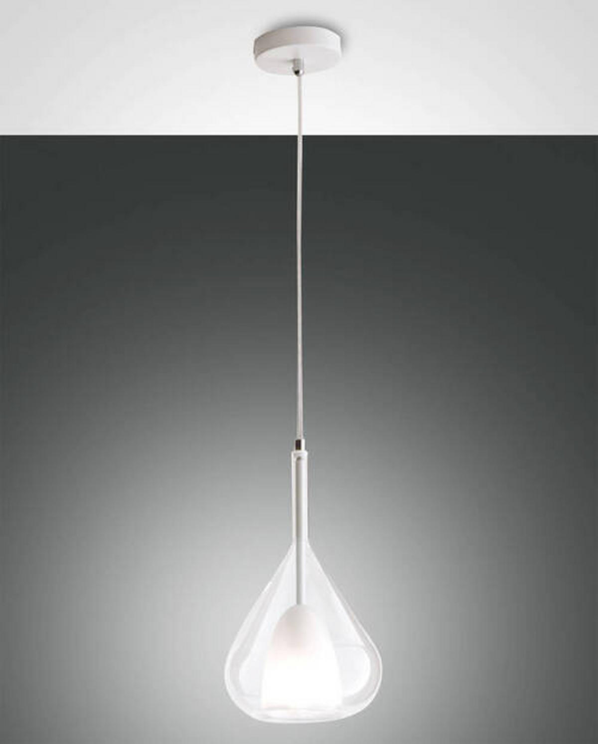 PENDELLEUCHTE Lila 20/200 cm   - Transparent, Design, Glas (20/200cm) - Fabas Luce