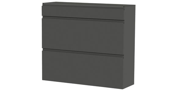 HÄNGESCHUHSCHRANK 110/97/33 cm - Anthrazit, Design, Glas/Holzwerkstoff (110/97/33cm) - Moderano