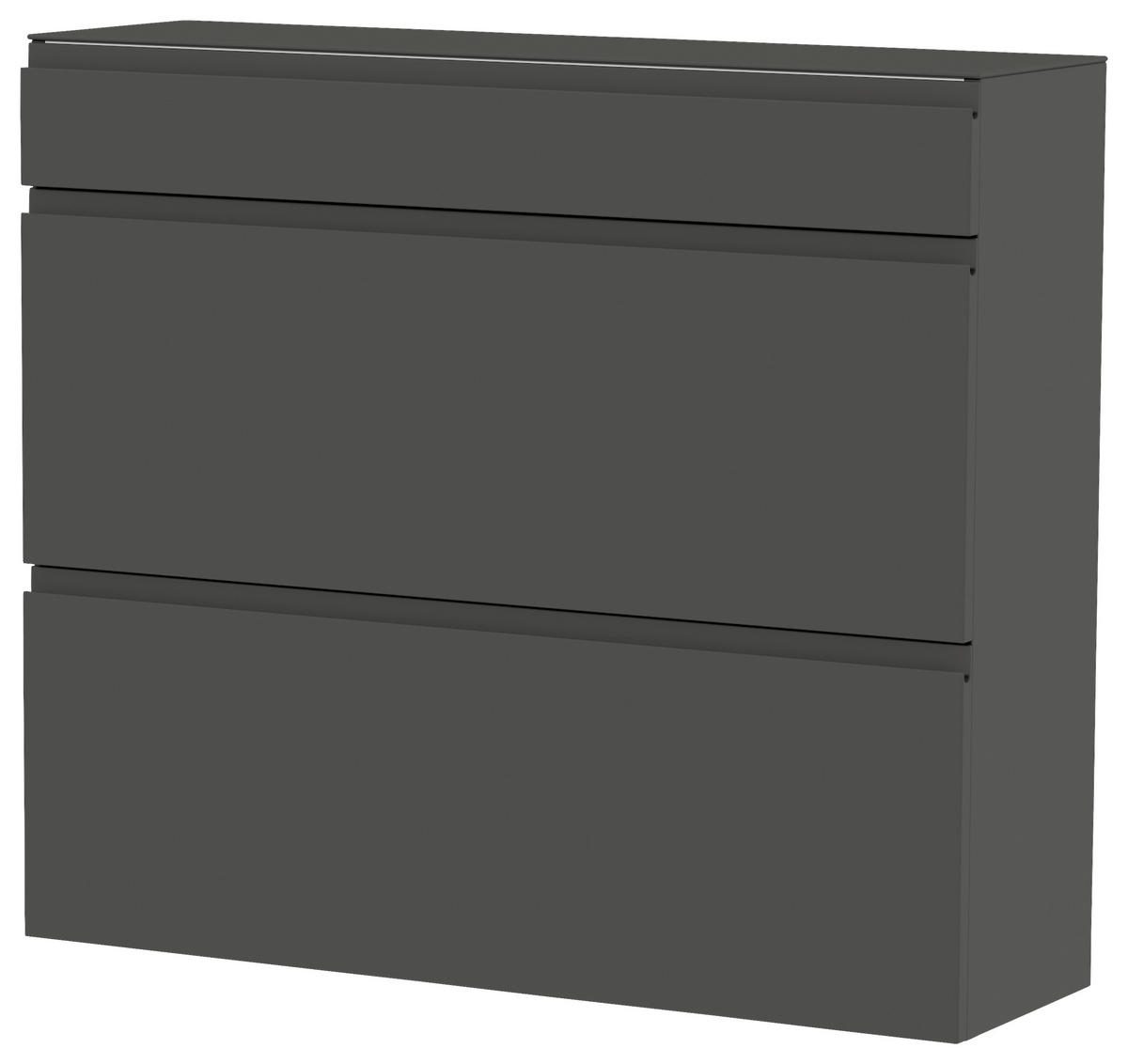 HÄNGESCHUHSCHRANK Anthrazit  - Anthrazit, Design, Glas/Holzwerkstoff (110/97/33cm) - Moderano