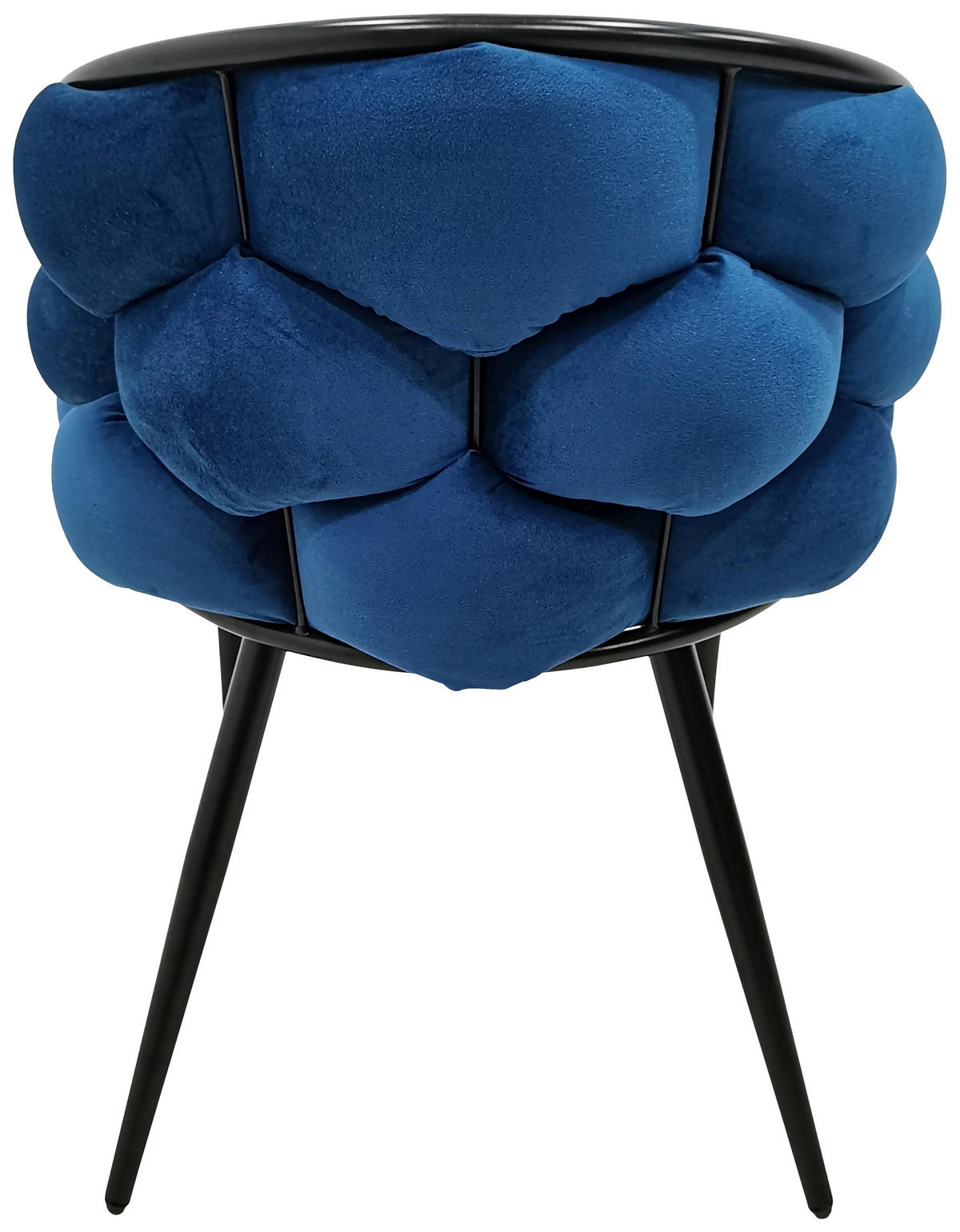 SADA ŽIDLÍ S PODRUČKAMI 2 kusy - modrá/černá, Moderní, kov/textil (65/79/61cm) - MID.YOU